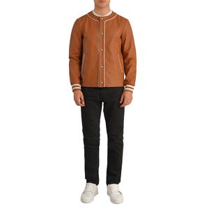 Offre Spéciale personnalisé unisexe qualité supérieure imperméable respirant hiver col en V coupe-vent Bomber manteau laine soie veste en cuir - Product Image 1