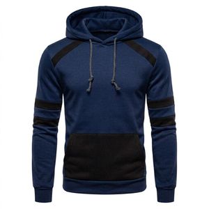 Sweat à capuche de qualité supérieure, design patchwork bicolore, en tissu technique polaire, doux et épais, avec logo brodé personnalisé, sweat à capuche de sport - Product Image 1