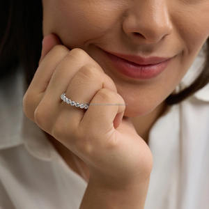 เครื่องประดับไข่มุกวันครบรอบผู้หญิงแหวนแต่งงาน igi/gia สีทองสไตล์วินเทจ - Product Image 3