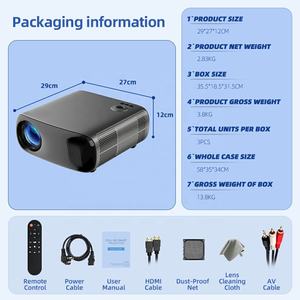 Nouveau projecteur intelligent AKEY9S Mini portable pour home cinéma, TV, jeux, haute luminosité, WIFI, Bluetooth, OEM, Android, 1080P, 4K, 200 pouces - Product Image 3