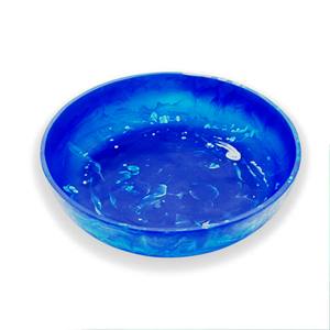 Assiette artisanale de style plat, grand plat rond pour servir les fruits, finition en résine tourbillonnante de qualité supérieure, pour les mariages, les fêtes, la décoration de table - Product Image 6