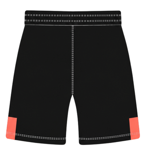 Conjunto de Camiseta y Pantalones Cortos de Rugby Rojo Coral y Negro, Cuello en V, Diseño Geométrico, Uniforme de Equipo Personalizado, Transpirable, para Entrenamiento Deportivo - Product Image 6