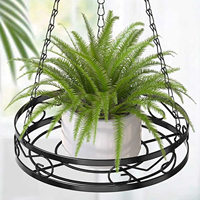 Support de plantes suspendu pour pots de fleurs, panier suspendu en métal noir, support de plantes décoratif pour l'intérieur et l'extérieur, pour la maison et le jardin