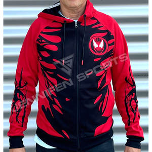 เสื้อฮู้ดดี้ผู้ชายผ้าฝ้ายผสม ซิปหน้า ปักลาย ดีไซน์แพทช์ หนานุ่ม ทรงโอเวอร์ไซส์  โลโก้ โพลีเอสเตอร์/ผ้าฝ้าย ลายพวงหรีดฤดูหนาว - Product Image 5