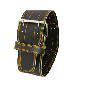 Factory Direct Leather Weightlifting Belt with Steel Buckle, Non-Slip Heavy Duty Adjustable Support for Gym, Powerlifting - Product Image 4