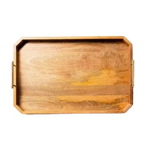 Plateau de service élégant en bois de manguier pour la restauration, plateau rectangulaire pour la cuisine, fournitures pour restaurants et hôtels - Product Image 6