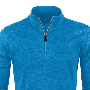 Camiseta Deportiva de Poliéster/Algodón para Hombre, Tallas Grandes, Color Personalizado, Cierre de Cremallera de un Cuarto, Transpirable, Corte Regular, Secado Rápido, Ecológica - Product Image 5