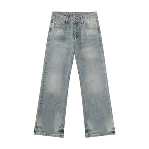 กางเกงยีนส์ยี่ห้อ Yali Vibe Spot ทรง Baggy Fit ขาตรง เอวกลาง ผ้าหนา สำหรับฤดูหนาวและฤดูใบไม้ร่วง ผู้ชาย - Product Image 3