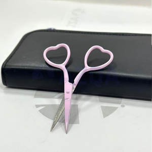 Tijeras de Bordado de Acero Inoxidable con Mango en Forma de Corazón, Recubiertas de Rosa Claro, con Bordes Dentados y Lisos para Papel e Hilo - Product Image 4
