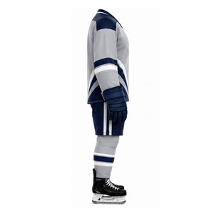Uniforme de hockey sur glace pour hommes, manches longues, tissu chaud et doux, tenue d'équipe confortable, tenue de match sur glace, style quotidien - Product Image 4