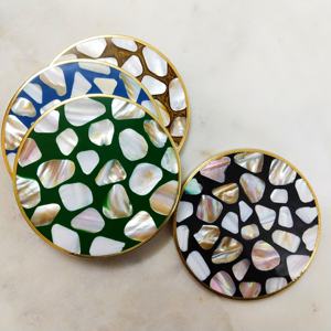 High Quality Premium Classic Eco-Friendly Customizable Mop <b>Coaster</b> <b>Set</b> with Serving Trays - Product Image 1