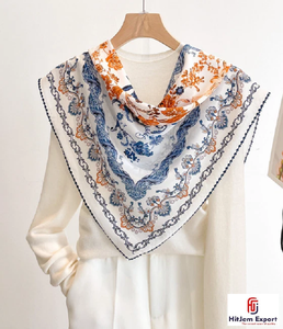 Luxury Printed Long <b>Scarf</b> Fashion Head <b>Scarf</b> Soft Fabric Low MOQ OEM ODM Textile Manufacturer Custom Branding - Product Image 2