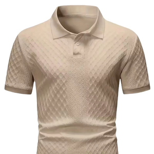Chemises polo à manches courtes de style professionnel en gros, logo personnalisé, motif uni, polyester, tissu tricoté à séchage rapide, chemise polo de golf - Product Image 1