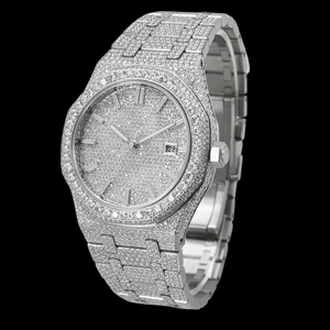 Relojes VVS Hip Hop Personalizados con Diamantes Moissanite, Corte Brillante, Cristal de Cuarzo, Colección de Moda para Hombre - Product Image 2