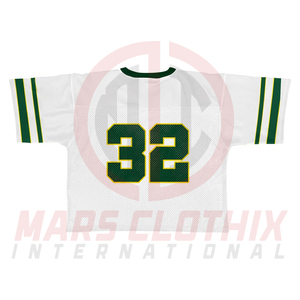 Maillots de football américain à manches courtes en tissu mesh, légers, à séchage rapide, rétro, pour l'entraînement - Product Image 3