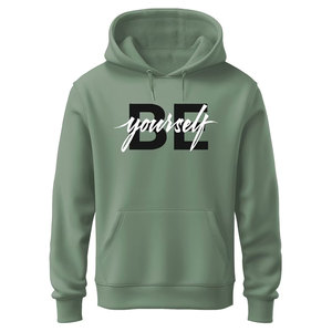 Sweat-shirt à capuche imprimé pour homme en molleton de coton vert, coupe décontractée, avec logo frontal et poche, idéal pour l'automne - Product Image 1