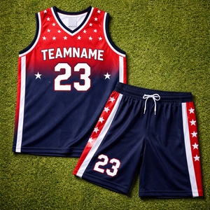 ผู้ผลิตชุดบาสเก็ตบอลแบบ OEM ตามสั่ง ผ้าโพลีเอสเตอร์ 100% ระบายอากาศ แห้งเร็ว พร้อมสกรีนชื่อและหมายเลขผู้เล่นตามแบบที่ต้องการ - Product Image 2