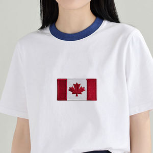 Parche Bordado 3D Termoadhesivo Personalizado de Fábrica de Alta Calidad con Bandera de Canadá y Varios Países para Ropa - Product Image 5
