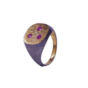 Wedding Wear 925 Sterling Silver Gold Plated Jewelry Roby Gemstone Women Wear Classic <b>Couple</b> <b>Ring</b> - Product Image 1