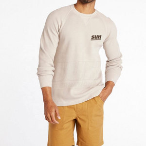 เสื้อเชิ้ตแขนยาวคอกลมผ้าฝ้าย 100% ระบายอากาศได้ดี เป็นมิตรกับสิ่งแวดล้อม ทรงวาฟเฟิล สำหรับผู้ชาย ทันสมัย รับสกรีนโลโก้ ขั้นต่ำในการสั่งซื้อน้อย ทนทาน ผลิตในประเทศปากีสถาน - Product Image 1