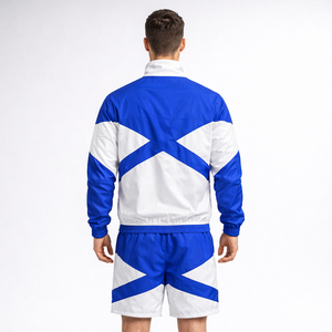Ensemble deux pièces personnalisé pour homme 2026 : Survêtement coupe-vent avec short et veste, réfléchissant, en nylon, avec fermeture éclair - Product Image 5