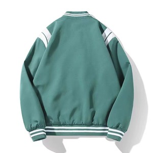 Veste de baseball pour homme, style varsity, col montant, fermeture éclair, doublure en polyester et coton, respirante, idéale pour l'automne - Product Image 4