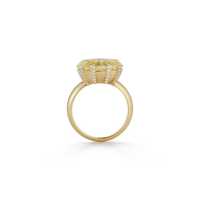 Bague de fiançailles en or véritable 10k 14k 18k avec diamant jaune ovale de 5 carats, clarté VS, certifié IGI, finition brossée, pour mariée