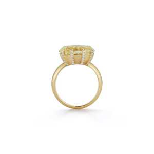 Bague de fiançailles en or véritable 10k 14k 18k avec diamant jaune ovale de 5 carats, clarté VS, certifié IGI, finition brossée, pour mariée - Product Image 3