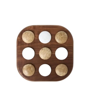 New Arrival Wooden <b>Marble</b> Tic Tac Toe <b>Game</b> Set Handmade Modern Decorative Board <b>Game</b> for Home Table Decor Stylish Gift items - Product Image 1