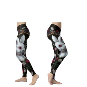Pantalones de Yoga Deportivos para Mujer, de Primera Calidad, con Diseño de Logotipo 3D por Transferencia de Calor, Cintura Media, Leggings Deportivos - Product Image 1