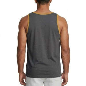 <b>Mens</b> Premium Sleeveless Tank Top Contrast Trim <b>Vest</b> Breathable Soft Fabric <b>Gym</b> Training Casual Modern Activewear Private Label - Product Image 5