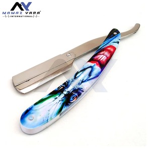 Navaja de Afeitar Profesional para Barbería, Estilo Joker, Hoja Recta de Acero Inoxidable, Plegable con Bloqueo de Seguridad - Product Image 2