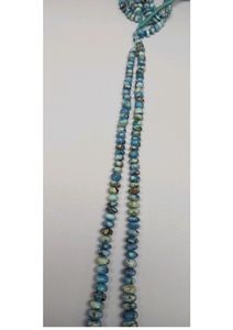 Perles rondes en turquoise dorée semi-précieuse 100 % naturelle du Kazakhstan, 5-7,5 mm, lisses, en brin, pour la création de bijoux DIY - Product Image 5