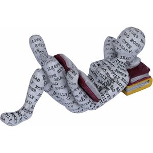 Escultura Moderna de Arte Abstracto Nórdico, Figura de Resina del Pensador Dorado para Decoración del Hogar, para Sala de Estar y Escritorio, Estatua de Mujer Leyendo - Product Image 1