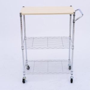 Heavy Duty Iron Kitchen Trolley With Multiple Storage Shelves And Smooth <b>Rolling</b> Wheels For Home Organization - Product Image 2