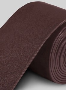 Cravate en cuir PU gaufré rayé pour homme, coupe ajustée, douce, multifonctionnelle, pour affaires, soirées, mariages, design classique - Product Image 4
