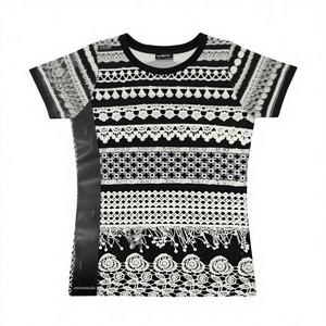 Encaje GPO de algodón de alta calidad con acabado fino para prendas de lujo y uso artesanal. - Product Image 1