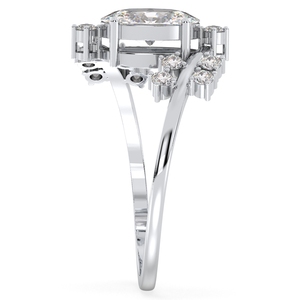 Anillos de compromiso REYES de diseño elegante de plata de ley 925 con moissanita para mujer, regalo de aniversario caro para esposa, joyería fina - Product Image 5
