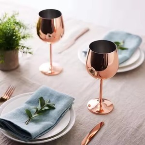 Polished Brass/Copper Metal Classic <b>Goblet</b> Drinking Cup for Red <b>Wine</b> White <b>Wine</b> Cocktail and Mocktail 301-450ml Capacity - Product Image 6