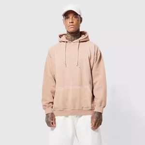 Sweat-shirts d'hiver de qualité supérieure couleur pêche pour hommes, style actuel, manches longues, sweat-shirt en coton mélangé pour hommes - Product Image 1