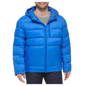 Men Winter Eco-Friendly Thick Puffer <b>Jacket</b> Hooded Long Sleeve Breathable Fabric Design Zipper Custom Logo Printing Solid - Product Image 6