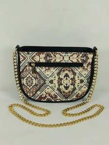 Geometric Fashion Printed Canvas Crossbody <b>Shoulder</b> <b>Bag</b> with Single <b>Strap</b> and Front Zipper Pocket for Women - Product Image 3