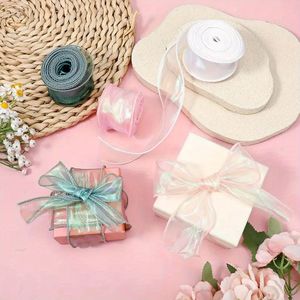5 Rotoli di Nastro in Organza Trasparente Scintillante da 10 Iarde, Larghezza 1,5 Pollici, Bordo Laserato, 5 Colori, Nastro in Chiffon per Artigianato Fai-da-Te e Confezioni Regalo - Product Image 4