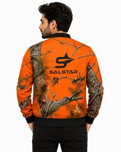 Chaqueta Bomber Varsity de Camuflaje Personalizada con Patrón Real de Árbol Naranja y Selva, Fabricante Mayorista - Product Image 2