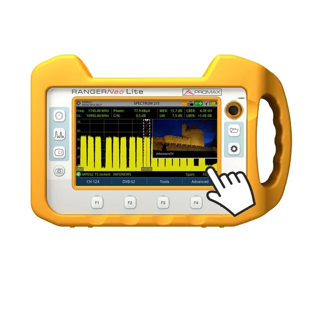 Touchscreen Tv Spectrum Analyzer Veldsterkte Meter Dvbt2 Dvbc2 Dvbs2 Dvbs2 Dss Wifi Wblnb Isdbt Satelliet Terrestrische Kabel