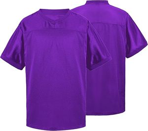 Maillot de sport violet en polyester léger à manches courtes et col en V, fermeture à enfiler - Product Image 1