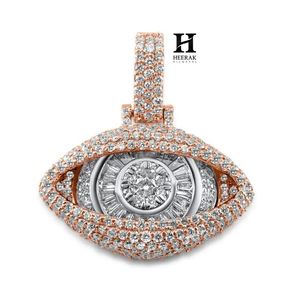 Colgante de Ojo Turco en Oro Rosa Hecho a Mano con Diamantes Cultivados en Laboratorio, Joyería Fina Personalizada para Venta al Por Mayor - Product Image 1