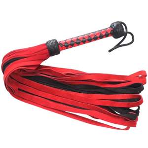 Flogger de Cuero Genuino Hecho a Mano con Hebilla de Acero de 3.5cm de Ancho, Cuerdas Suaves y Mango Equilibrado para Principiantes y Uso Avanzado - Product Image 1