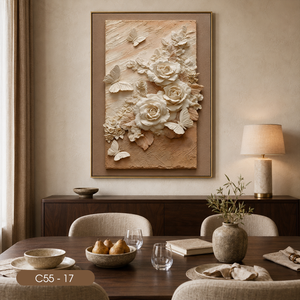 HALO Art mural abstrait populaire, peinture florale, acrylique, verre trempé, miroir, décoration contemporaine, OEM ODM, fabriqué au Vietnam - Product Image 4