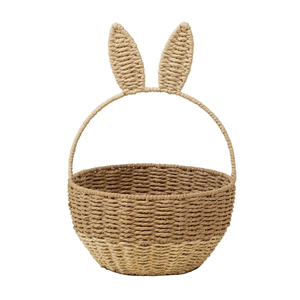 Best Selling <b>Paper</b> Easter Basket Bunny Ear Handle Design Sustainable Kids Gift Basket Wholesale Bulk OEM Easter Decoration - Product Image 1